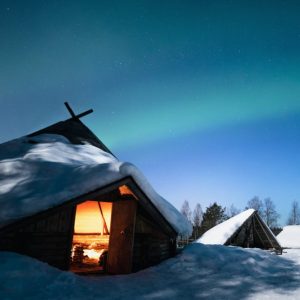 Northern Lights Hunting with Reindeer Sleigh
